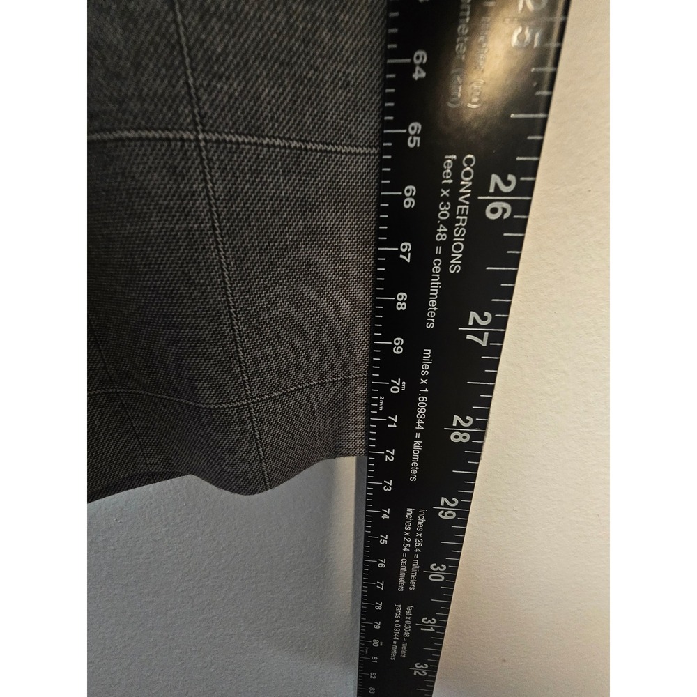 [Business Casual] Calvin Klein Dress Pants Mens 36x30 Grey Windowpane Trousers - Picture 7 of 8